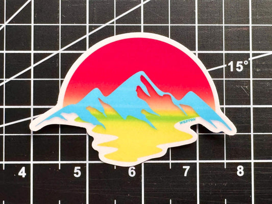 Weston Outdoor Gear Sunset Logo Sticker, 3" Die Cut, Perfect for your water bottle, Laptop, or anywhere!