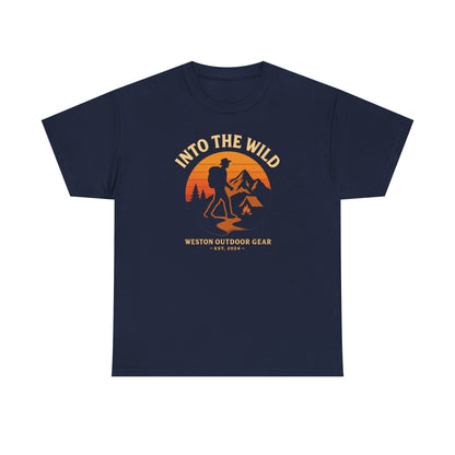 Into The Wild Adventure T-Shirt – Unisex Hiking & Camping Graphic Tee | Outdoor Nature Lover Gift | 100% Cotton Shirt