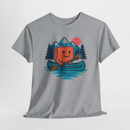 Weston Gear Canoe T-Shirt – Retro Outdoor Adventure Tee | Unisex Hiking & Camping Shirt | Nature Lover Gift Apparel