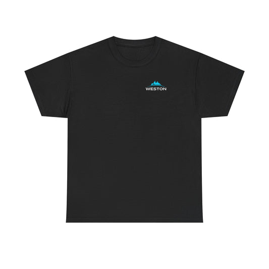 Weston Outdoor Gear Small Modern Logo Tee | Unisex Heavy Cotton T-Shirt | Durable Hiking Shirt | Adventure-Ready Outdoor Tee | Nature Gift