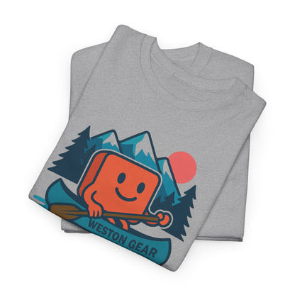Weston Gear Canoe T-Shirt – Retro Outdoor Adventure Tee | Unisex Hiking & Camping Shirt | Nature Lover Gift Apparel