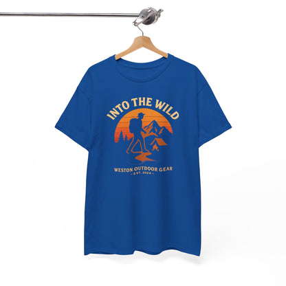 Into The Wild Adventure T-Shirt – Unisex Hiking & Camping Graphic Tee | Outdoor Nature Lover Gift | 100% Cotton Shirt