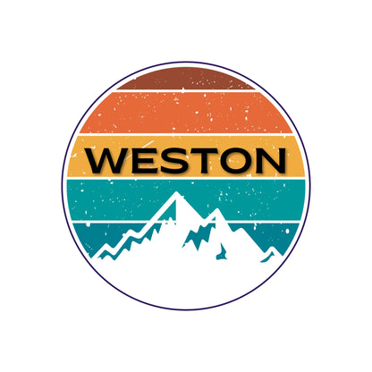 Weston Gear Logo Sticker - Bold 3x3 Multi-Color Circle Decal for Laptops, Water Bottles, Bumpers, and Adventure Gear