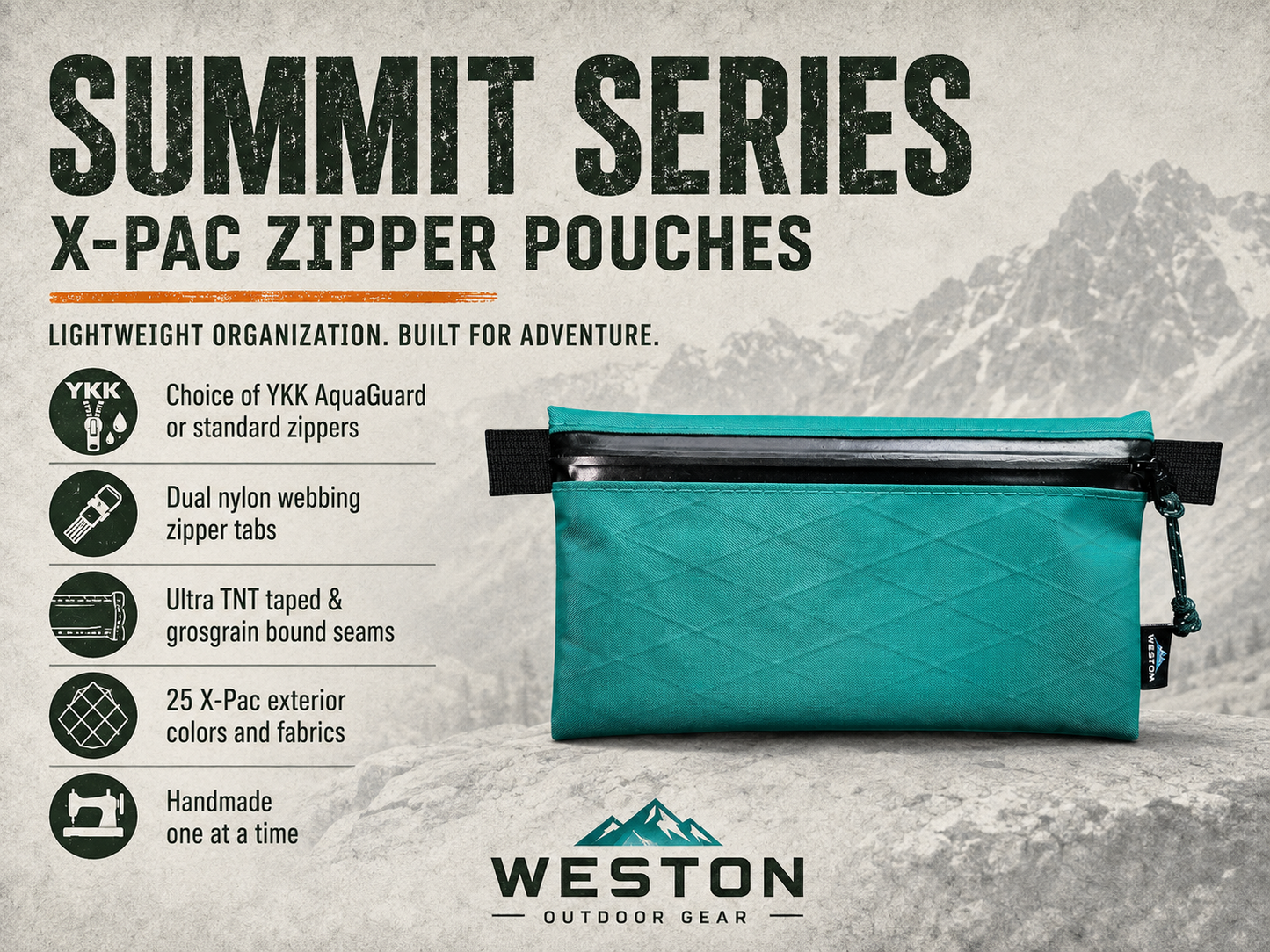 Summit Series Mid Size X-Pac Pouch – Ultralight Travel Organizer