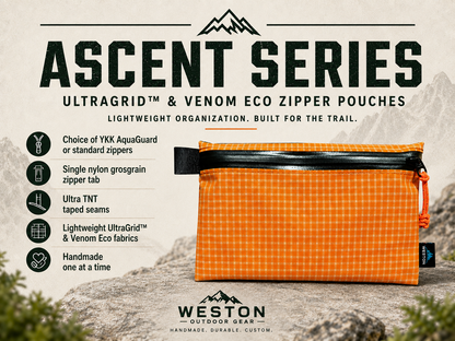 Ultralight Weatherproof Zipper Pouch – Ascent Series Minimalist Trail & Travel Organizer