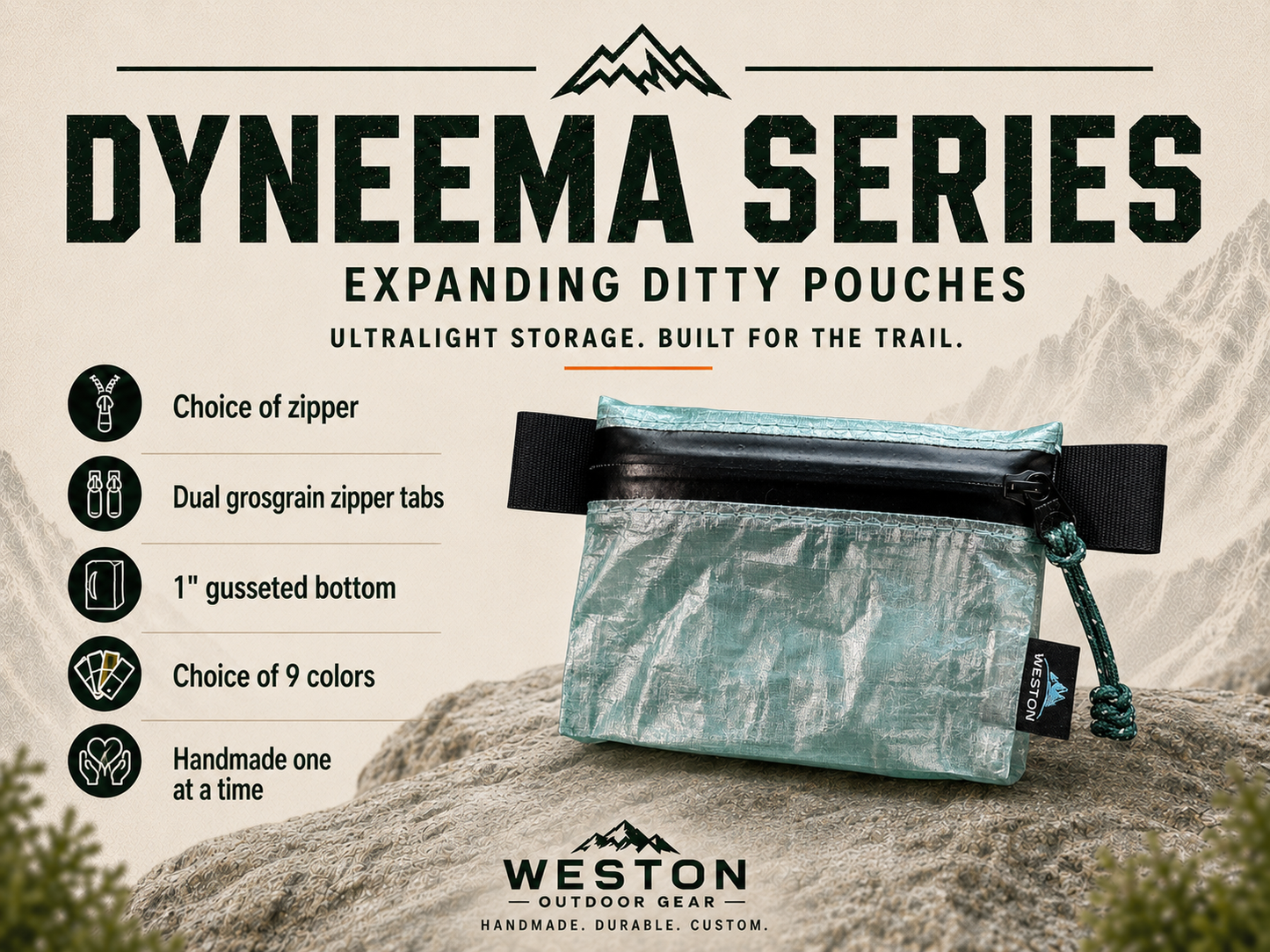 Dyneema® Expanding Ditty Pouch – Ultralight Weatherproof Organizer for Hiking, Backpacking & Travel