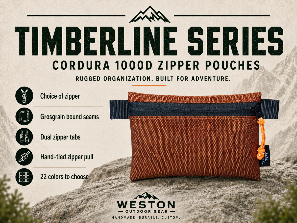 Cordura® Timberline Series EDC Zipper Pouch – Hiking, Camping, Backpacking Organizer, Travel Wallet, Field Notes Cover