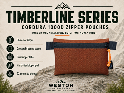 Cordura® Timberline Series EDC Zipper Pouch – Hiking, Camping, Backpacking Organizer, Travel Wallet, Field Notes Cover