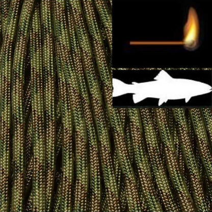 Enhanced "Fish & Fire" Emergency Survival Paracord - Easy to Handle "Quick Deploy" Speed Hank