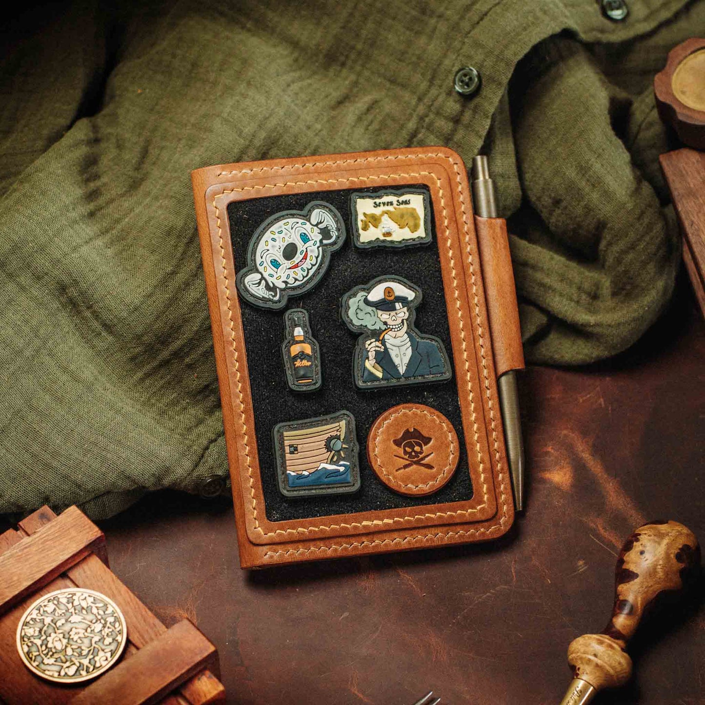 Pirate Goods Quartermaster v2 – Leather Passport Wallet with Velcro