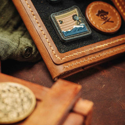 Pirate Goods Quartermaster v2 – Leather Passport Wallet with Velcro