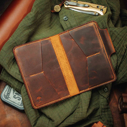 Pirate Goods Quartermaster v2 – Leather Passport Wallet with Velcro
