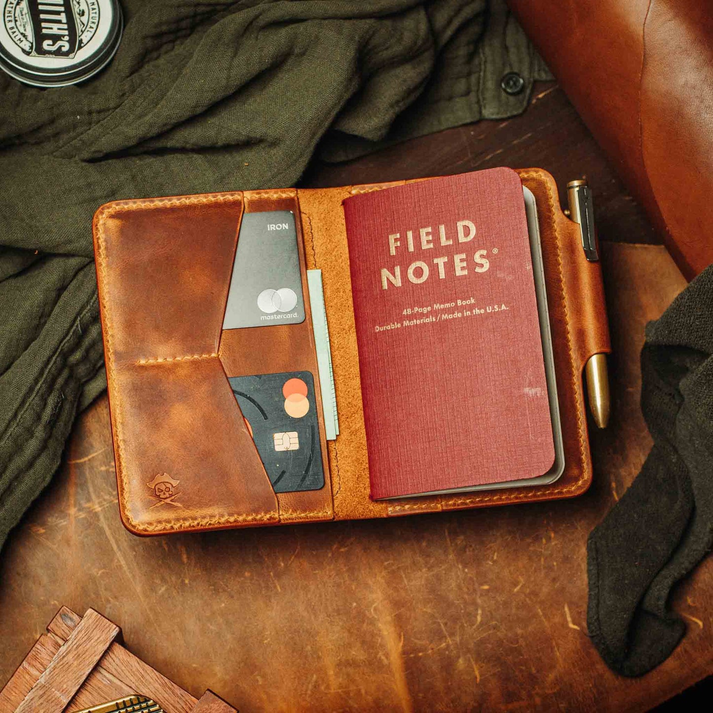 Pirate Goods Quartermaster v2 – Leather Passport Wallet with Velcro