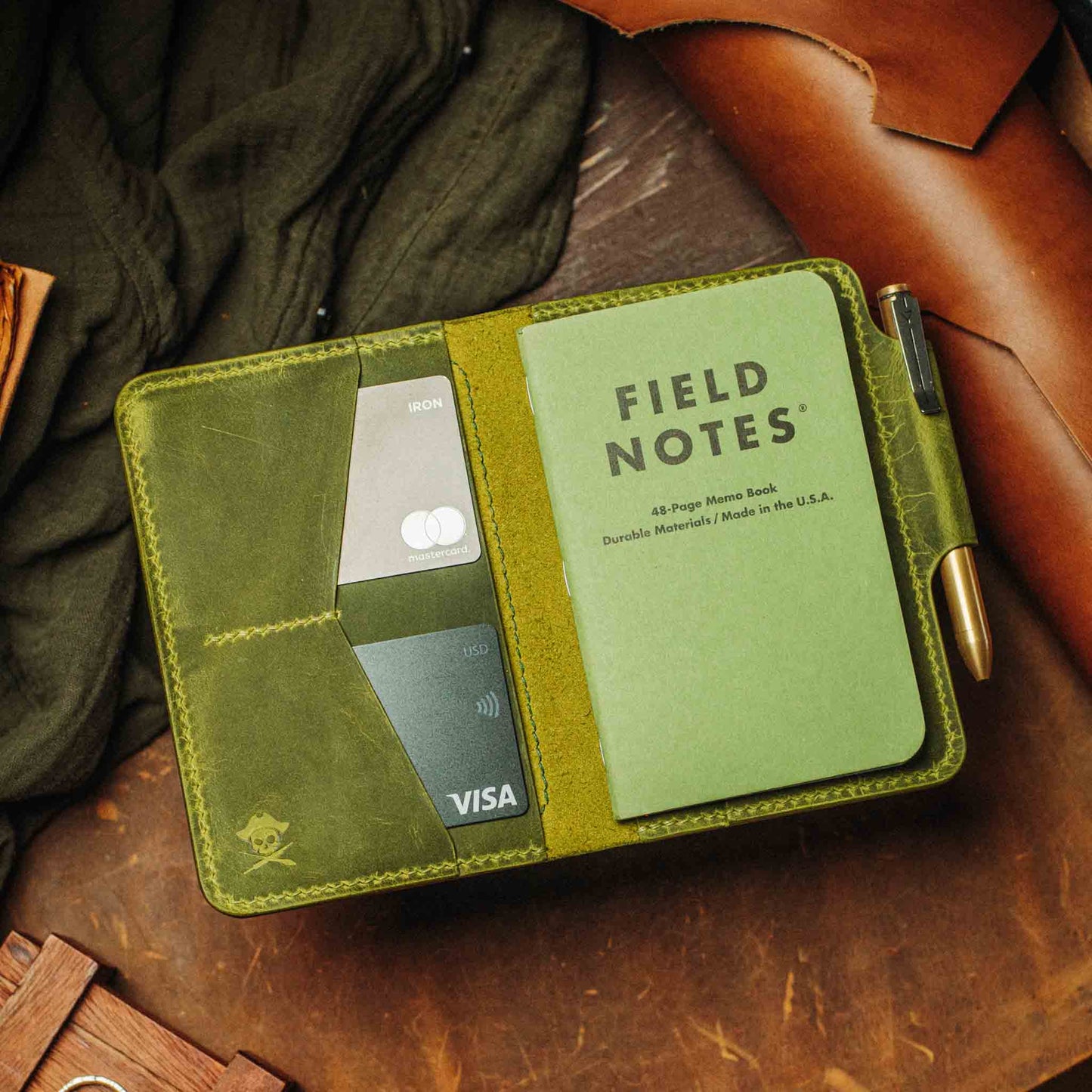Pirate Goods Quartermaster v2 – Leather Passport Wallet with Velcro