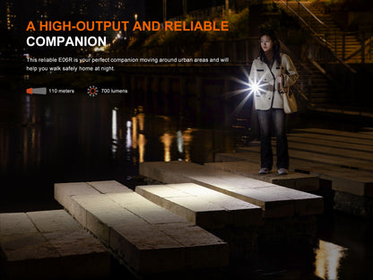 Fenix E06R Keychain Light with White, UV, and Red Laser Lights