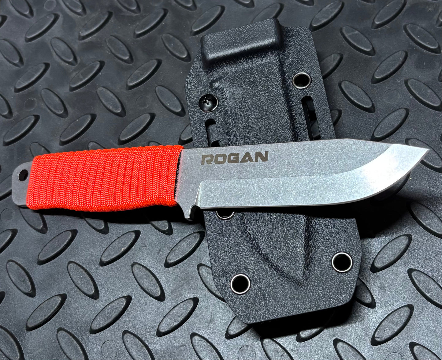 ROGAN Field Knife (RFK-PRO) Comes with sheath and belt clip.