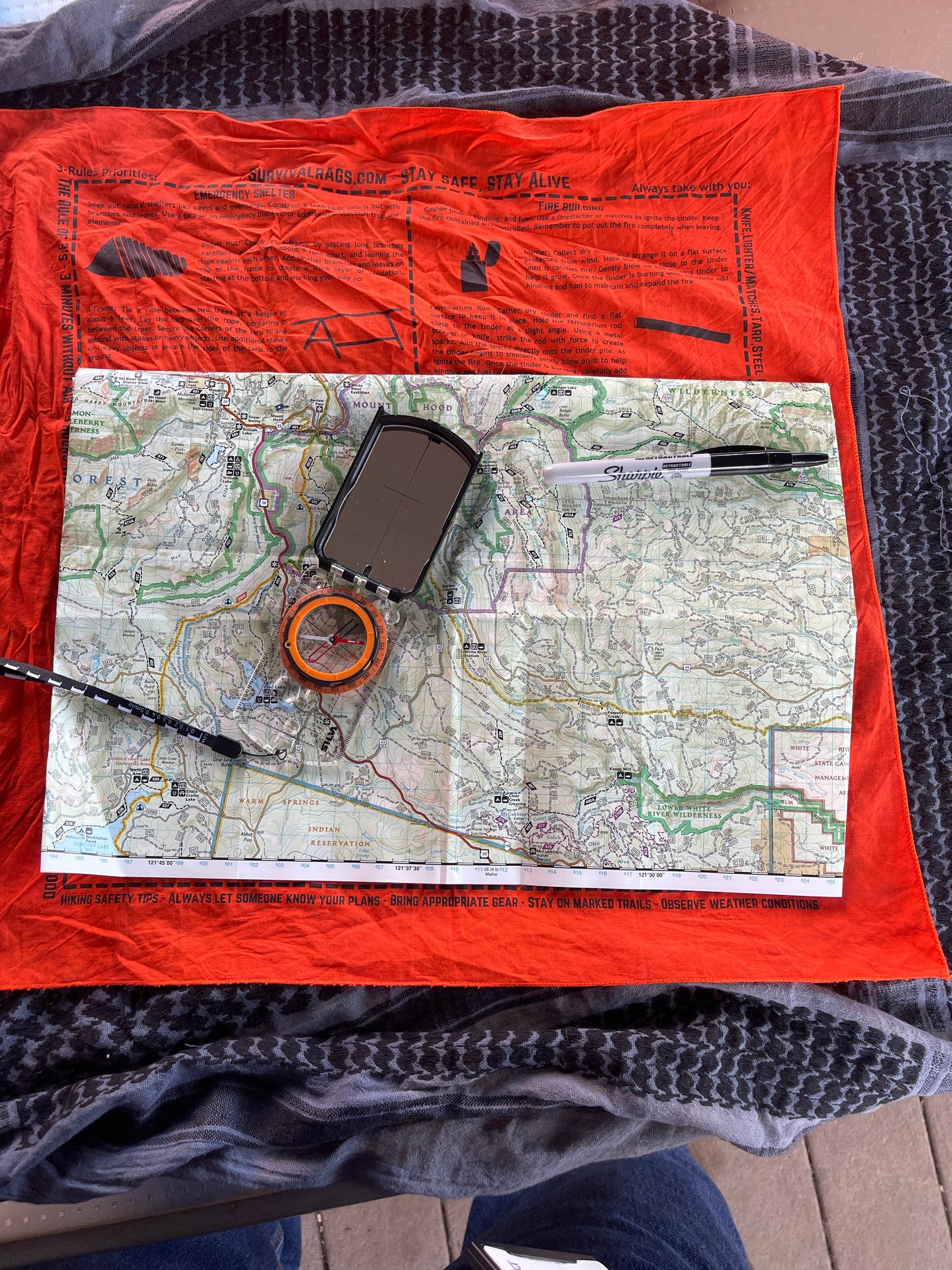 Survival Bandana with Printed Survival Instructions — Made in USA | SurvivalRags