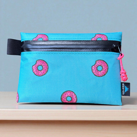 XPac Zipper Pouch, Cute Donut Design, Weatherproof Ultralight Wallet, X-pac Travel Organizer, Ultralight Wallet, Passport Holder