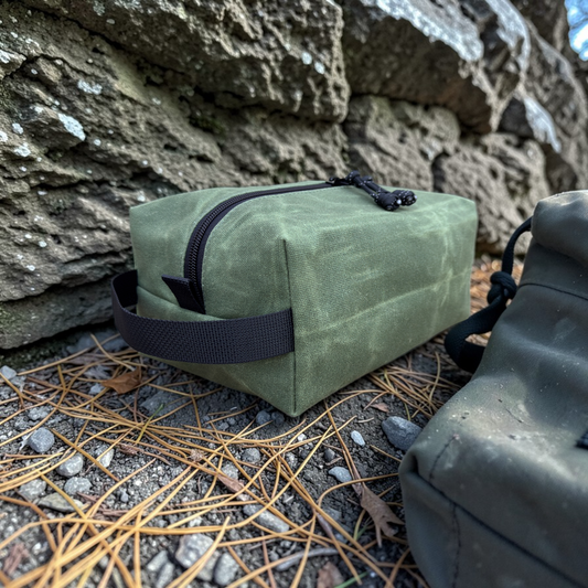 Rugged Waxed Canvas Pouch – American-Made EDC Organizer for Hiking, Camping & Survival