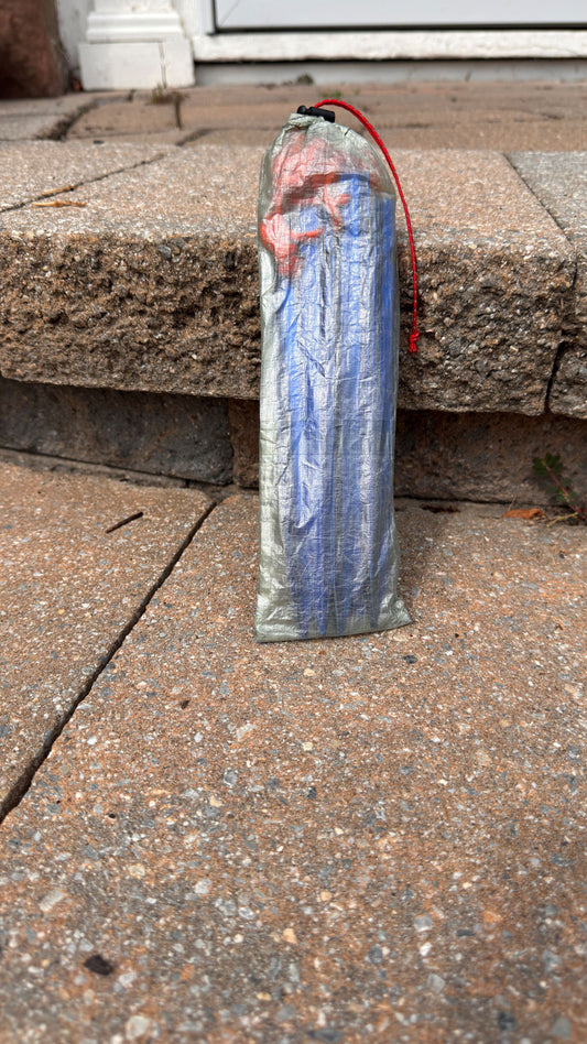 Dyneema Stake Bag Ultralight DCF Tent Stake Sack, Waterproof Stuff Sack for Backpacking, Hiking, Thru-Hiking, Camping Organizer, Stake Bag