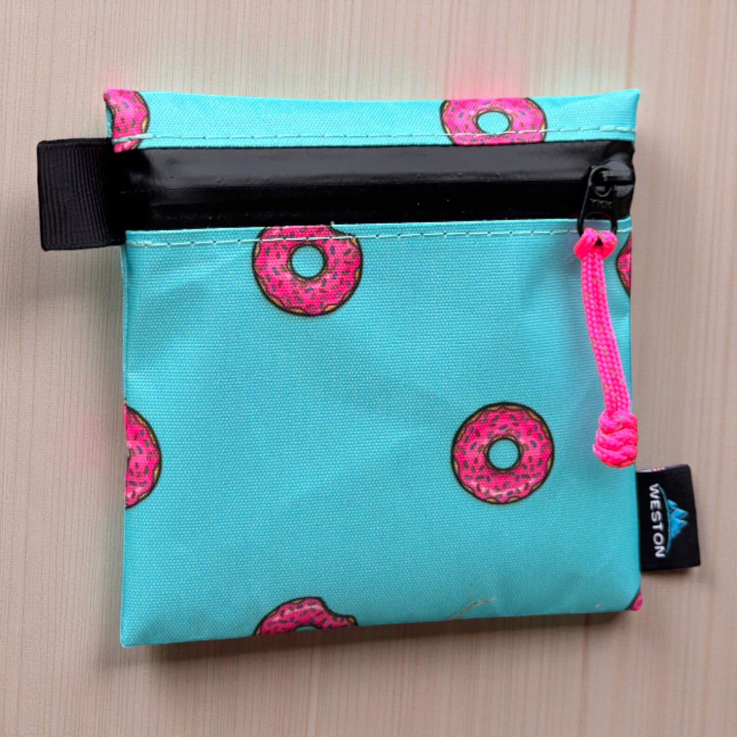 XPac Zipper Pouch, Cute Donut Design, Weatherproof Ultralight Wallet, X-pac Travel Organizer, Ultralight Wallet, Passport Holder