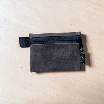 Waxed Canvas Zipper Pouch, Rugged EDC Wallets & Bushcraft Gear Organizers Bult to Last