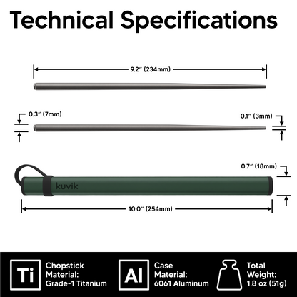 Kuvik Titanium Chopsticks