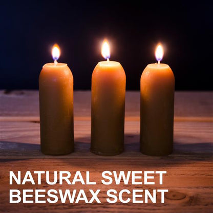 18-Hour Natural Beeswax Candles - 3 pack {Made in USA}