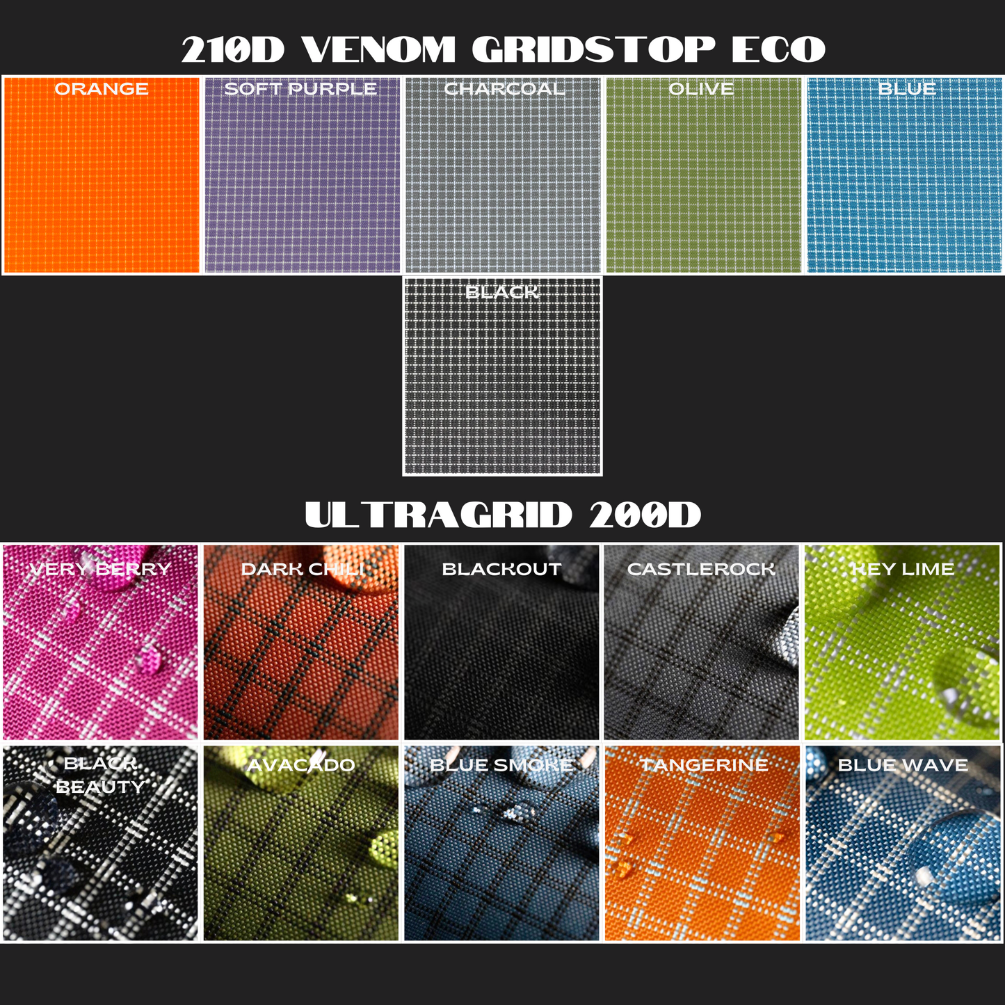 Eco-Friendly Ultralight Expandable Ditty Bag with Hang Loop – Durable Venom Gridstop Packing Cube, Toiletry Kit and EDC Organizer for Hiking & Travel