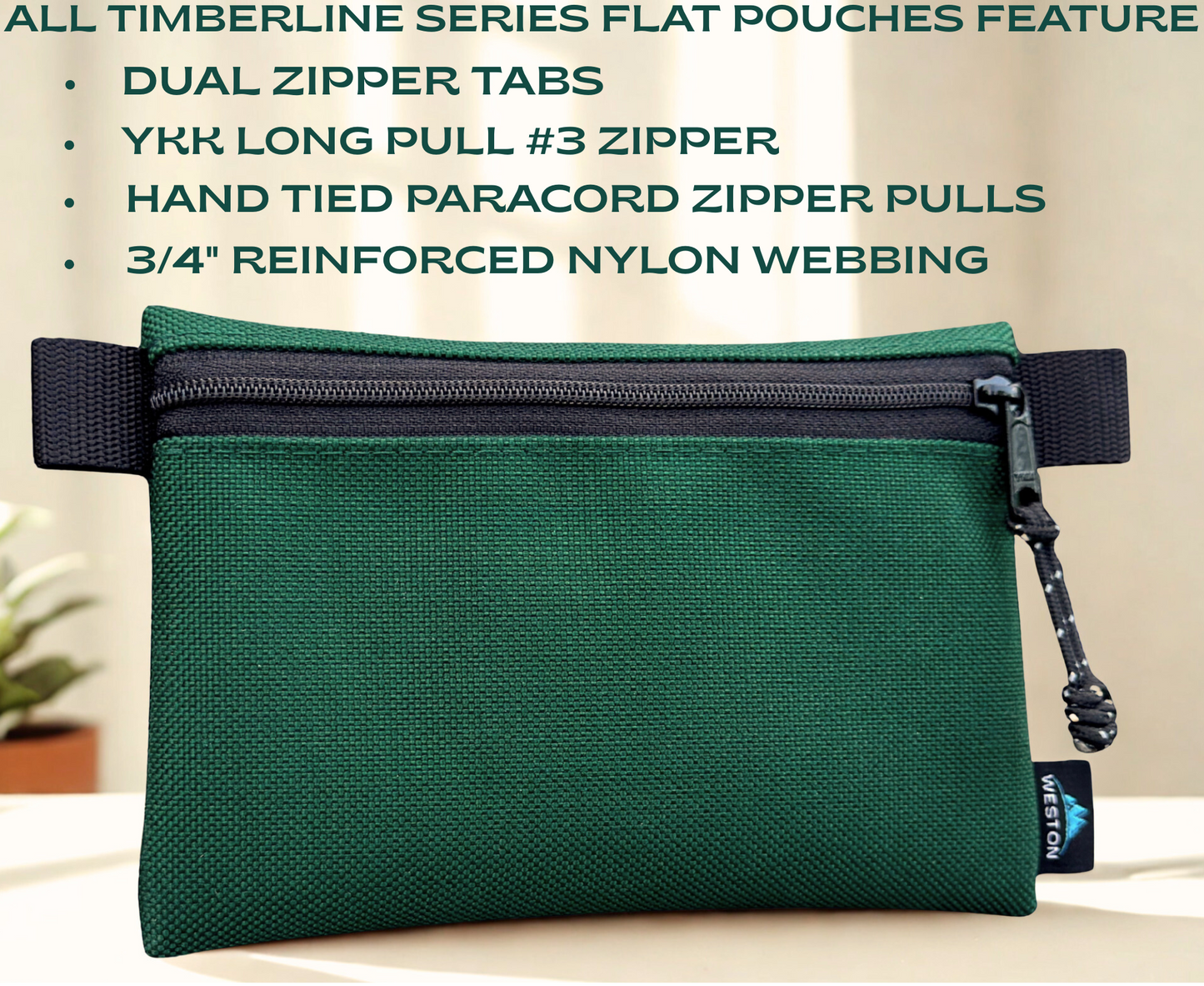 Cordura® Timberline Series Zip Pouches – Built for Hiking, Camping, EDC & Backpacking