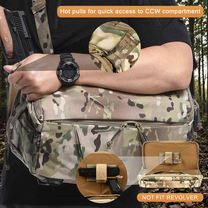 Votagoo 13L Tactical Sling Bag - Durable 500D Nylon Military Shoulder Pouches