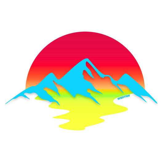 Weston Outdoor Gear Sunset Logo Sticker, 3" Die Cut, Perfect for your water bottle, Laptop, or anywhere!