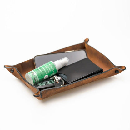 Full Grain Leather Valet Tray / Charging Station
