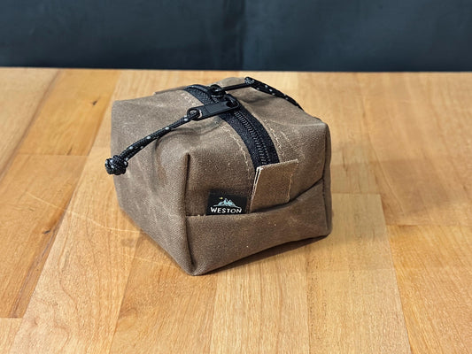 Waxed Canvas Pouch Perfect for Trangia Burners and Essential Gear, EDC Pouch, Bushcraft Gear, Survivalist Gear, Trangia Storage, Canvas Bag