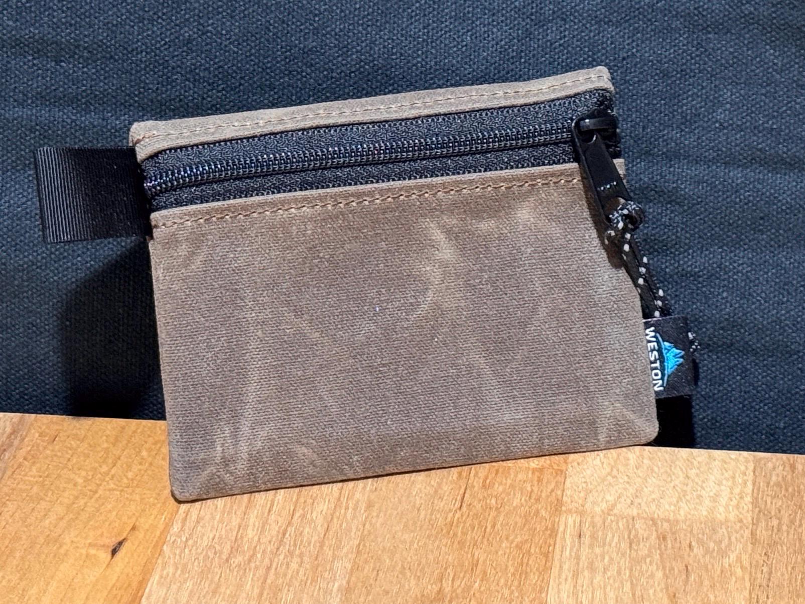 Durable Waxed Canvas Wallet – Compact 4x3x1 EDC Pouch for Hiking, Travel and Camping – Ultralight Coin Purse & Bushcraft Gear Organizer