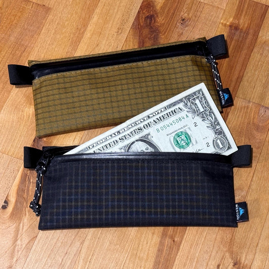 Ultralight Waterproof Zipper Pouch – Dollar Bill Size EDC Wallet – Dyneema® Grid Organizer Bag – Cash Pouch for Travel & Hiking
