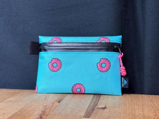 XPac Zipper Pouch, Cute Donut Design, Weatherproof Ultralight Wallet, X-pac Travel Organizer, Ultralight Wallet, Passport Holder
