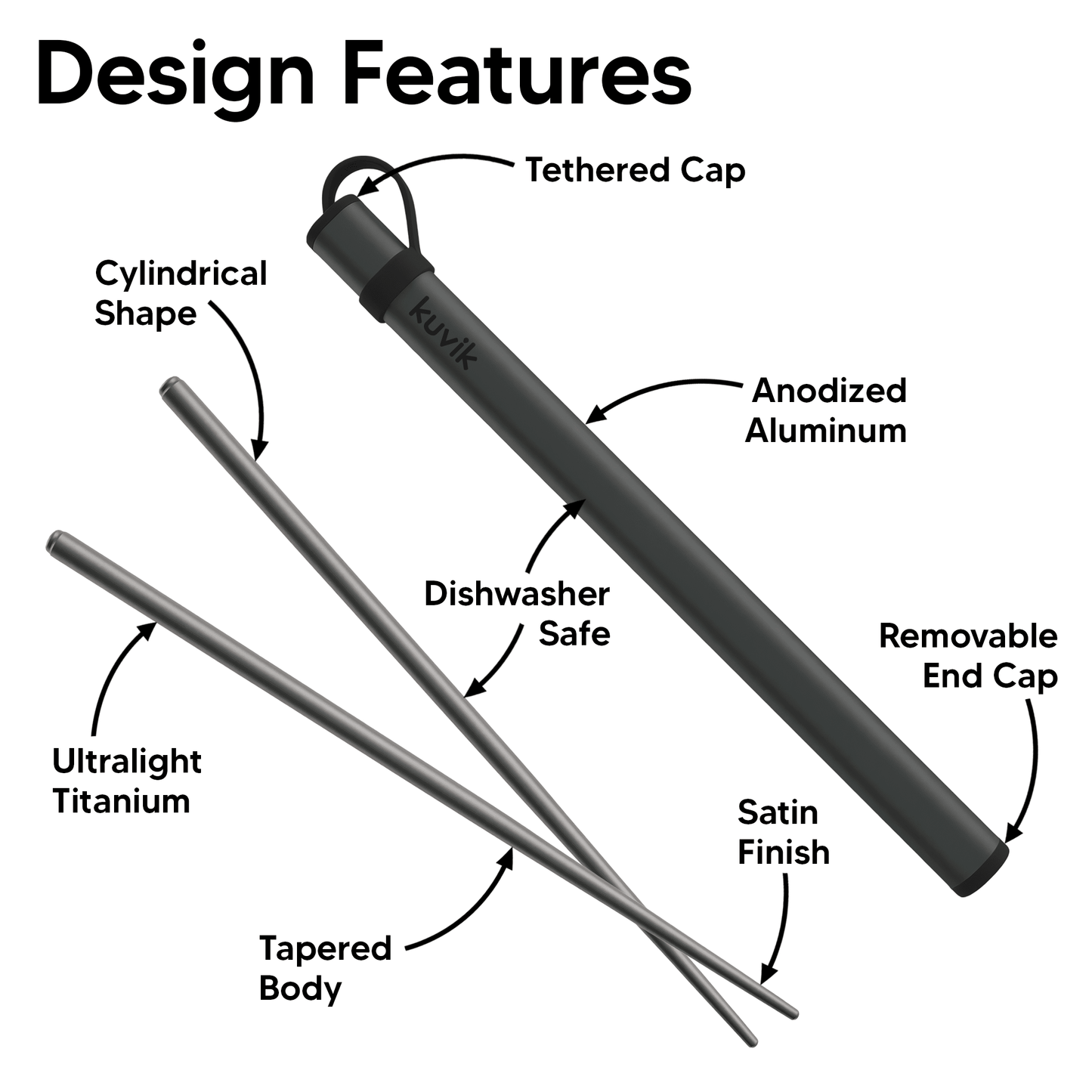 Kuvik Titanium Chopsticks