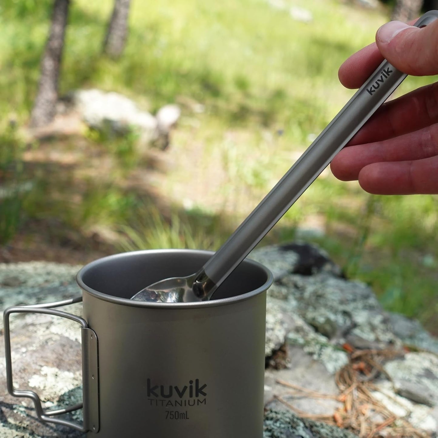 Kuvik Titanium Long Handle Spoon 2-Pack