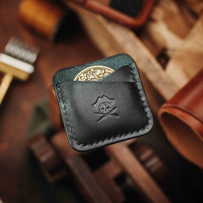 Pirate Goods Peso Pocket Duo Coin Holder – Leather Challenge Coin Case for Two Coins
