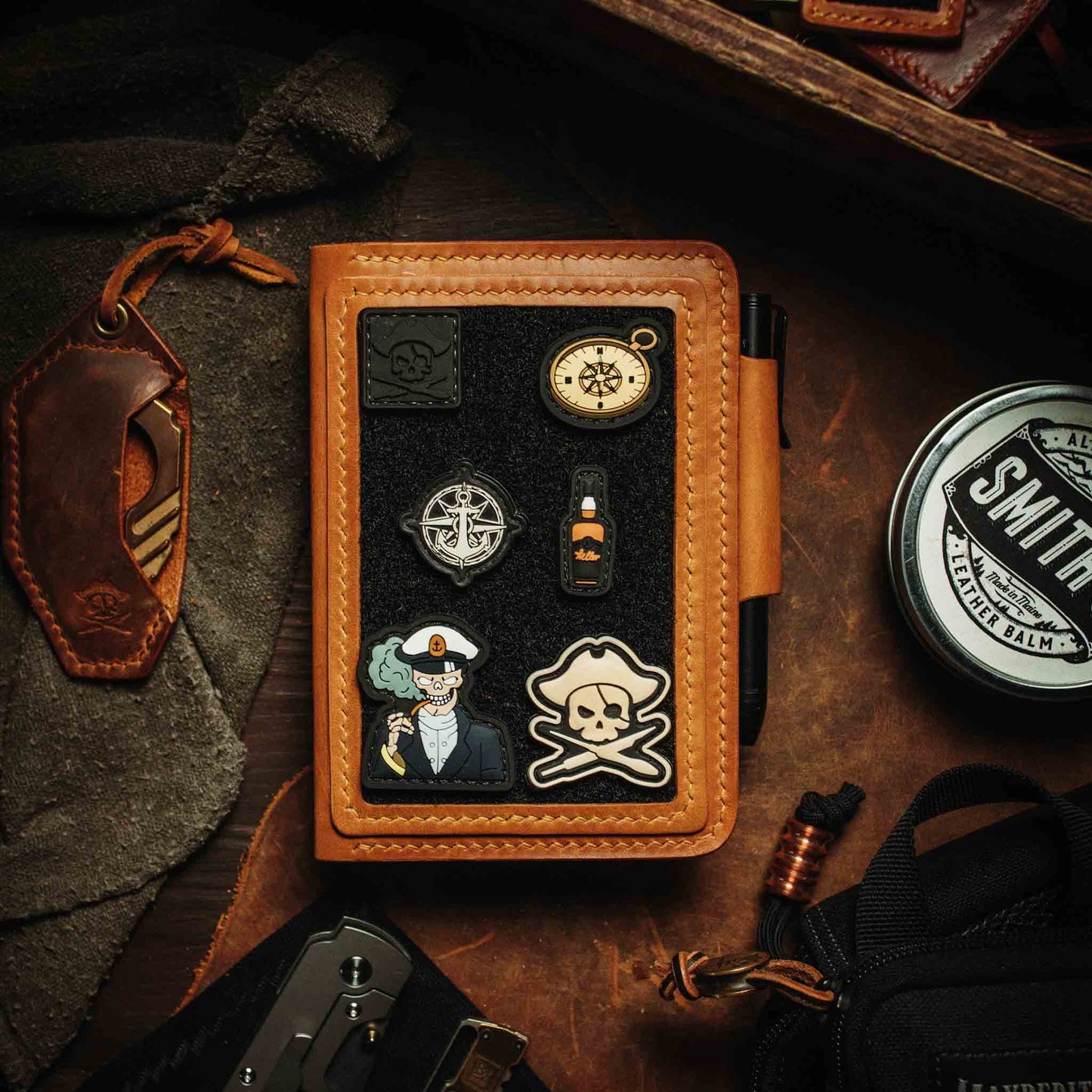 Pirate Goods Quartermaster v2 – Leather Passport Wallet with Velcro