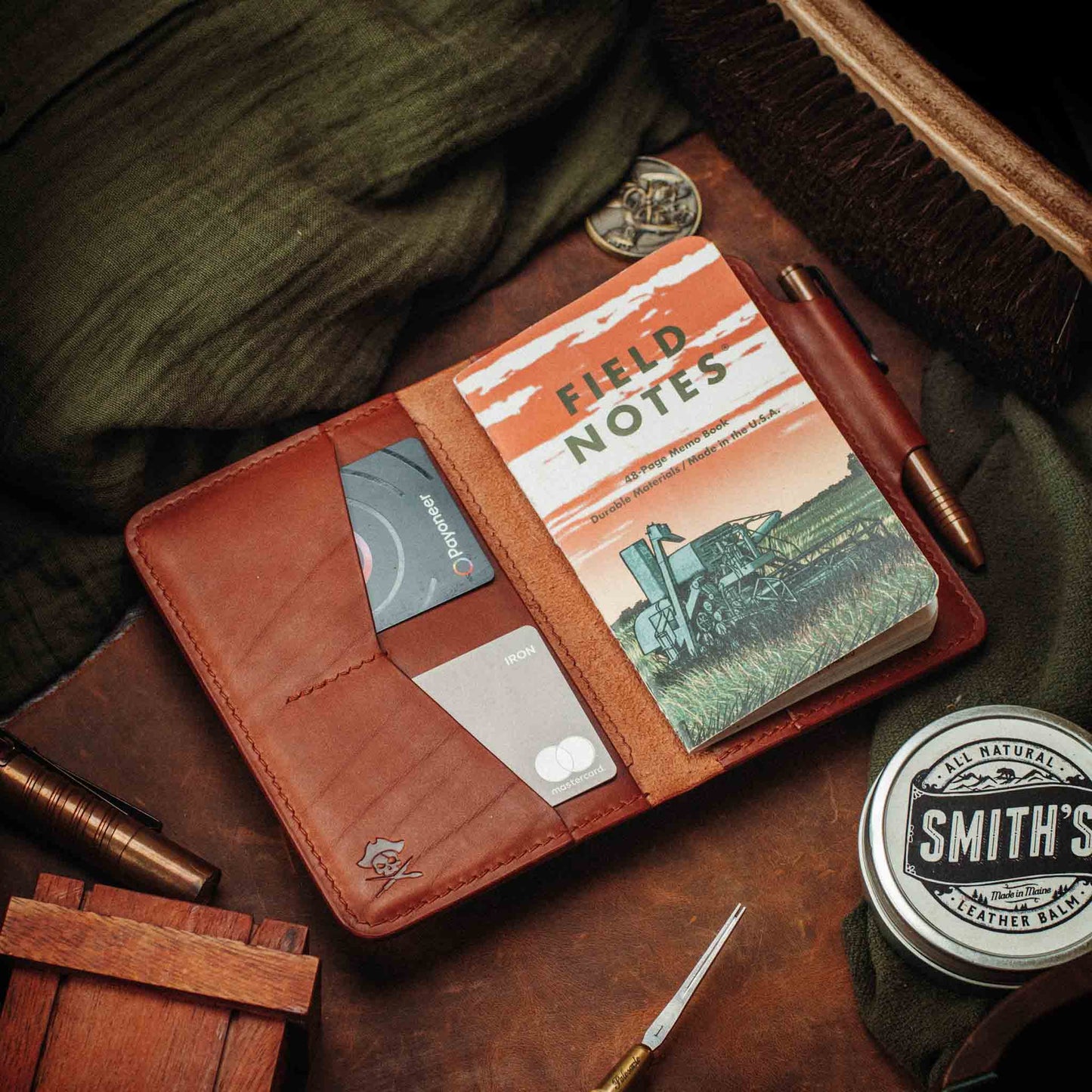 Pirate Goods Quartermaster v2 – Leather Passport Wallet with Velcro