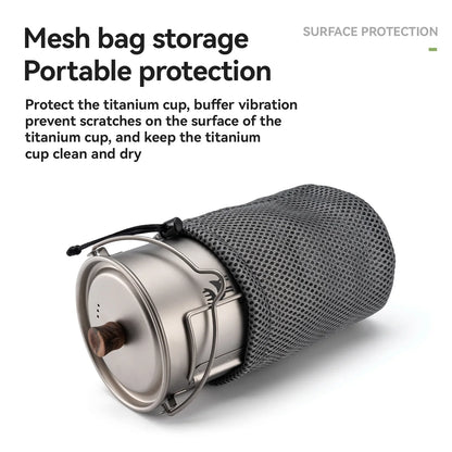 Ultralight Titanium Camping Mug 750 ml