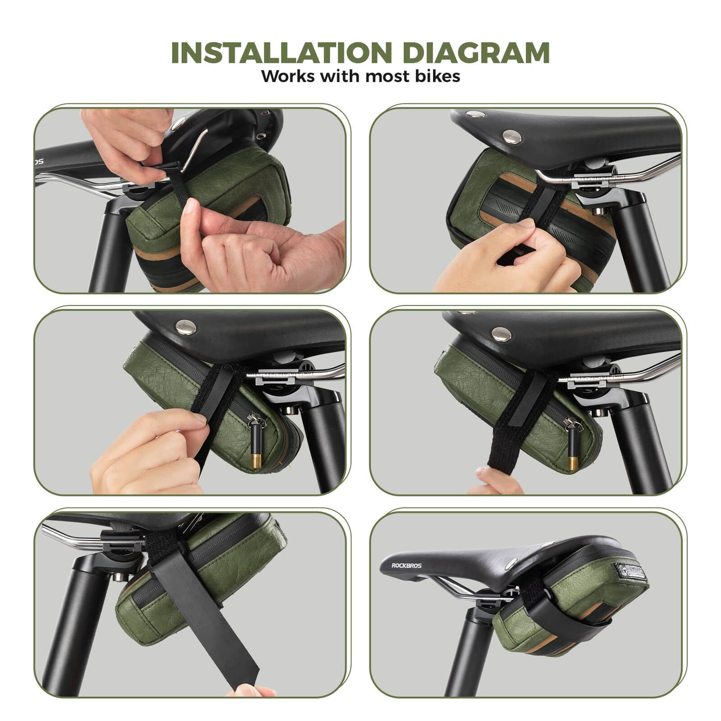 ROAD TO SKY Recycled Tire Mini Bike Saddle Bag - 0.4L