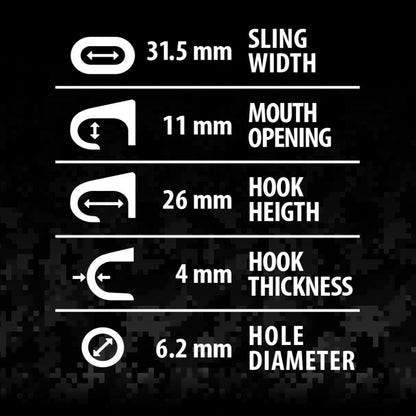 HK-Style Snap Hooks, 5-Pack